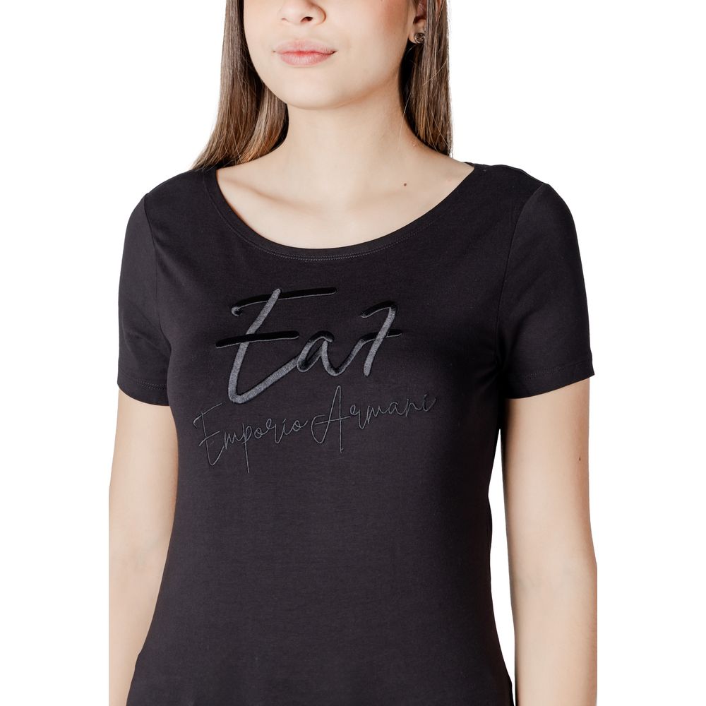 EA7 Emporio Armani Black Cotton T-Shirt $177.00 EA7 Emporio Armani Luzworld