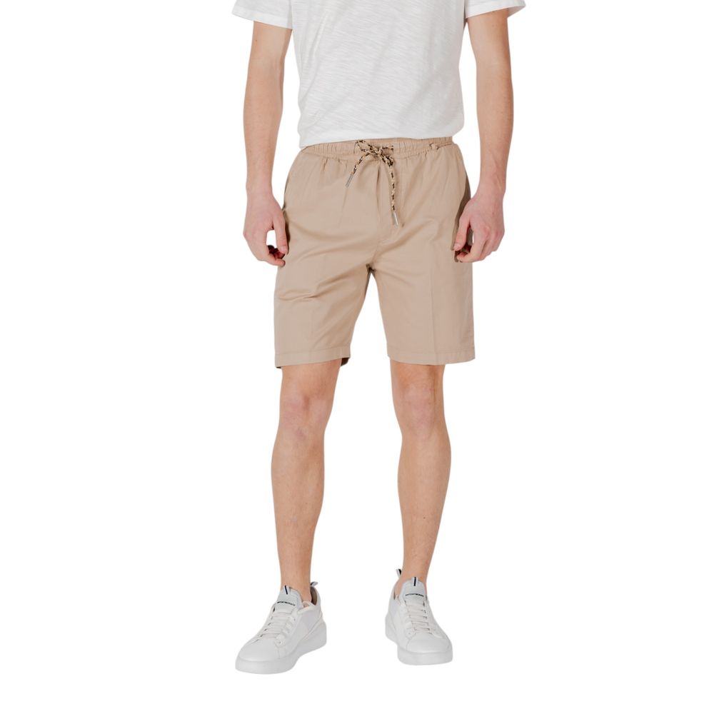 Gianni Lupo Beige Cotton Bermuda Shorts