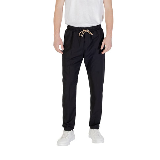 Gianni Lupo Black Polyester Casual Pants