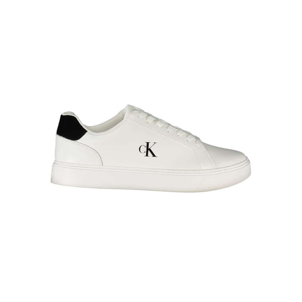 Calvin Klein White Leather Men Sneaker $244.00 Calvin Klein Luzworld