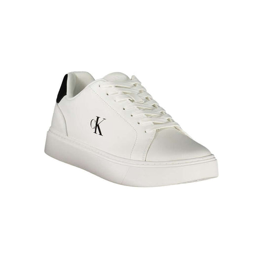Calvin Klein White Leather Men Sneaker $244.00 Calvin Klein Luzworld