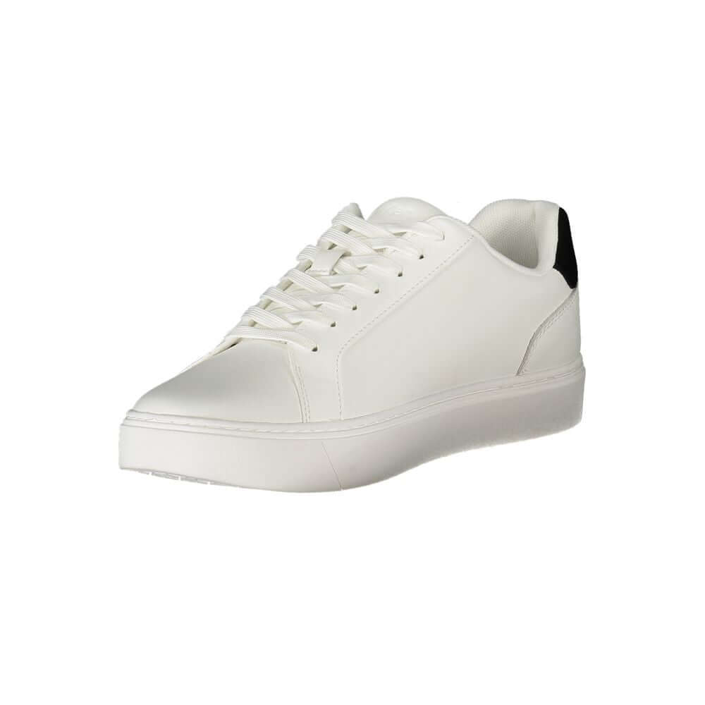 Calvin Klein White Leather Men Sneaker $244.00 Calvin Klein Luzworld