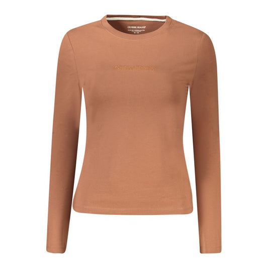 Guess Jeans Brown Cotton Women T-Shirt $142.00 Guess Jeans Luzworld