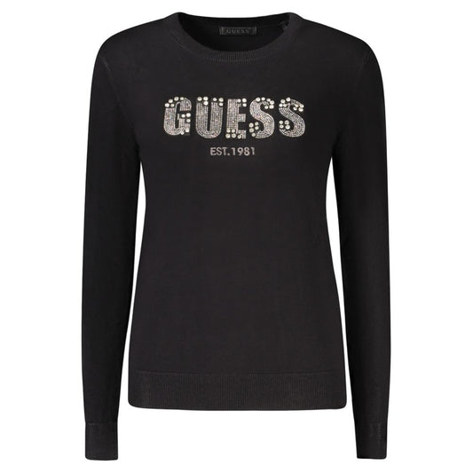Guess Jeans Black Viscose Women Sweater $213.00 Guess Jeans Luzworld