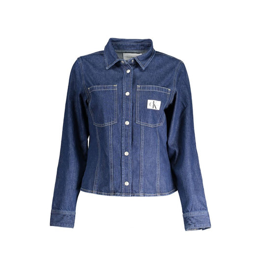 Calvin Klein Blue Cotton Shirt $234.00 Calvin Klein Luzworld