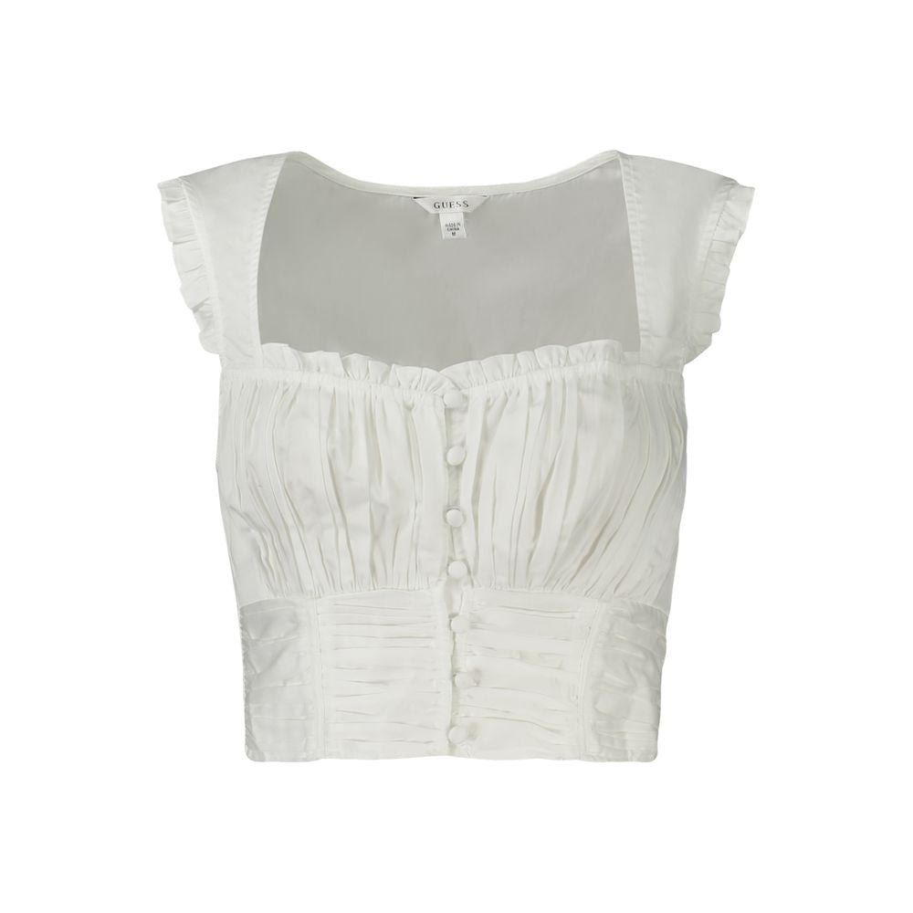 Guess Jeans White Cotton Shirt $222.00 Guess Jeans Luzworld