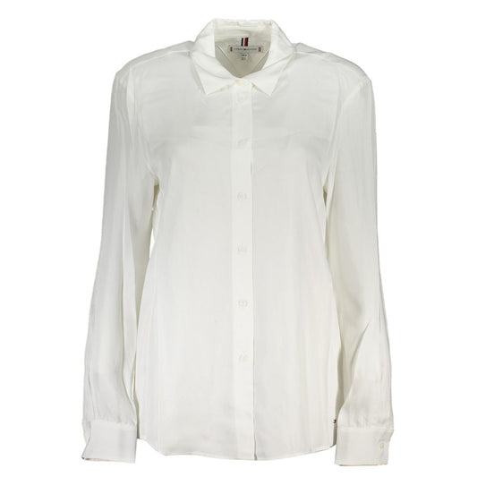 Tommy Hilfiger White Viscose Shirt $281.00 Tommy Hilfiger Luzworld