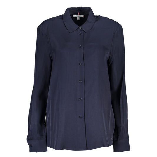 Tommy Hilfiger Blue Viscose Shirt $281.00 Tommy Hilfiger Luzworld