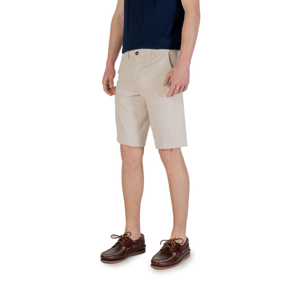 Borghese Bicolor Cotton Bermuda Shorts
