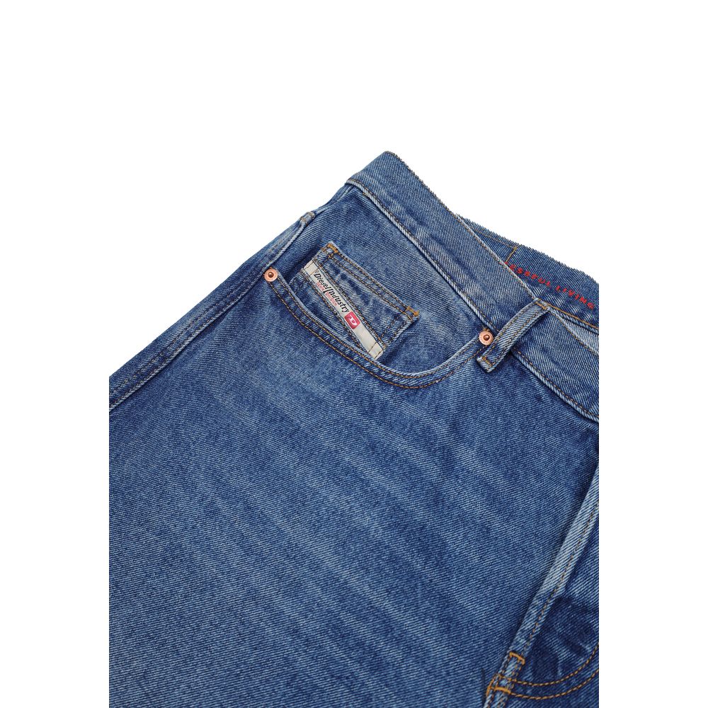 Diesel Blue Cotton Relaxed Fit Jean $467.00 Diesel Luzworld