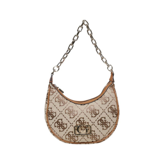 Guess Beige Polyester Handbag $298.00 Guess Luzworld