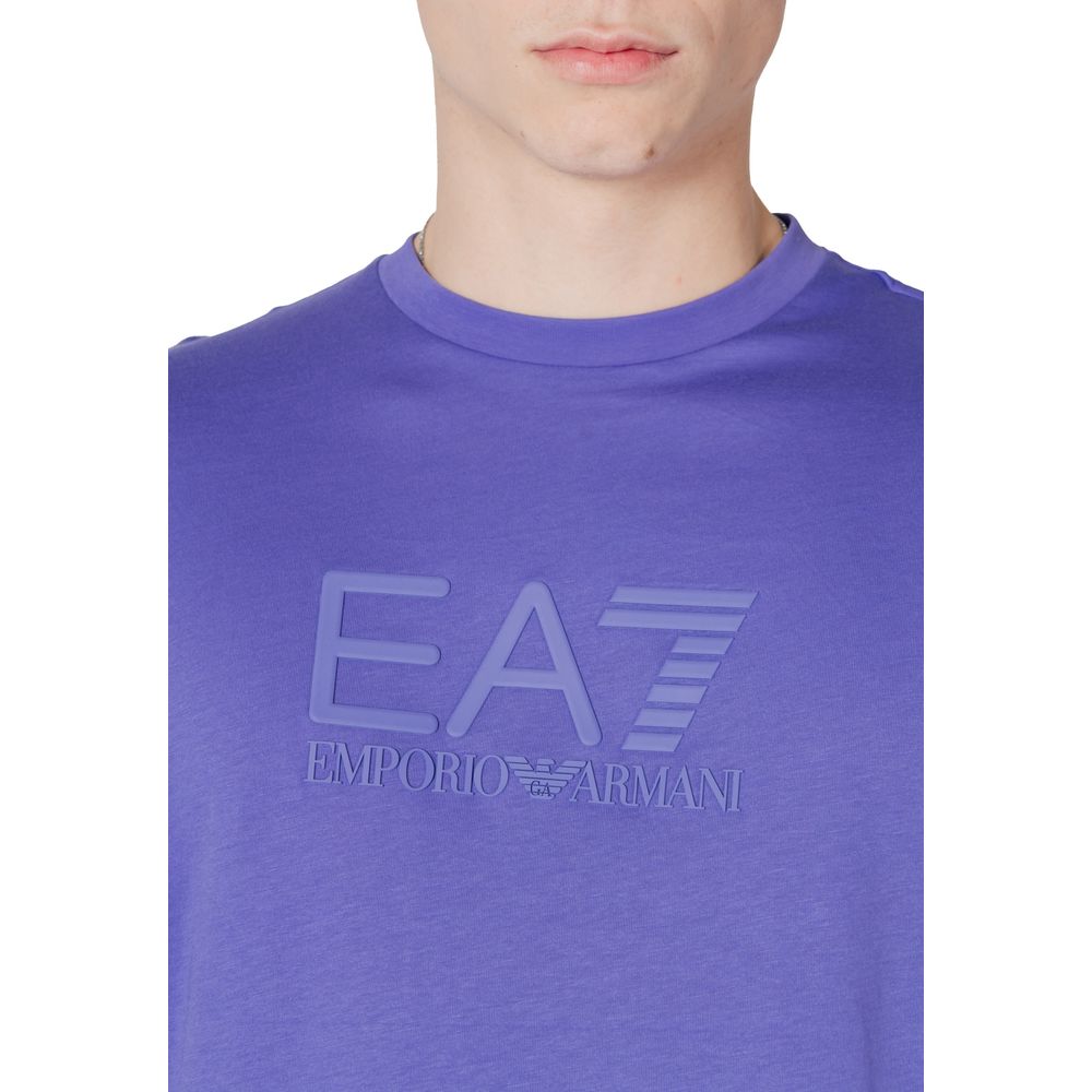 EA7 Emporio Armani Purple Cotton Polo Shirt