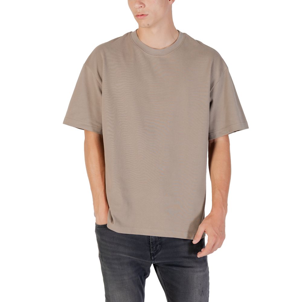 Gianni Lupo Beige Cotton T-Shirt