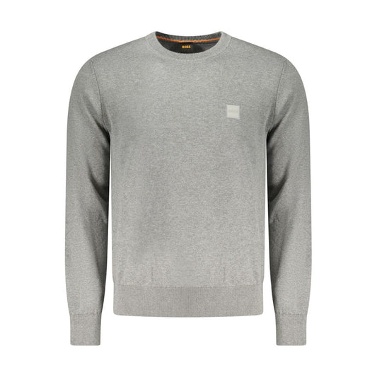 Hugo Boss Grigio Cotton Men's Sweater