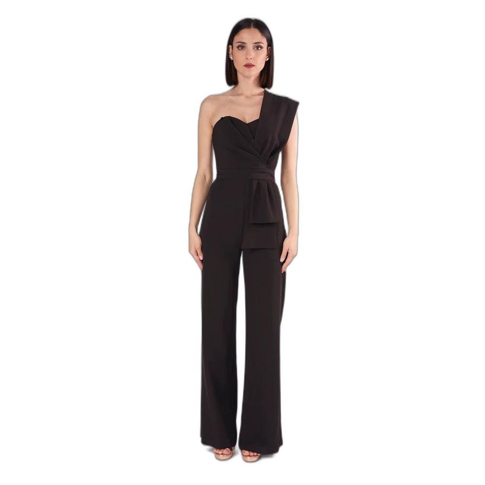 Silence Black Polyester Jumpsuit