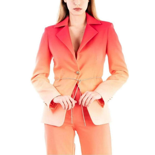 Silence Orange Polyester Blazer
