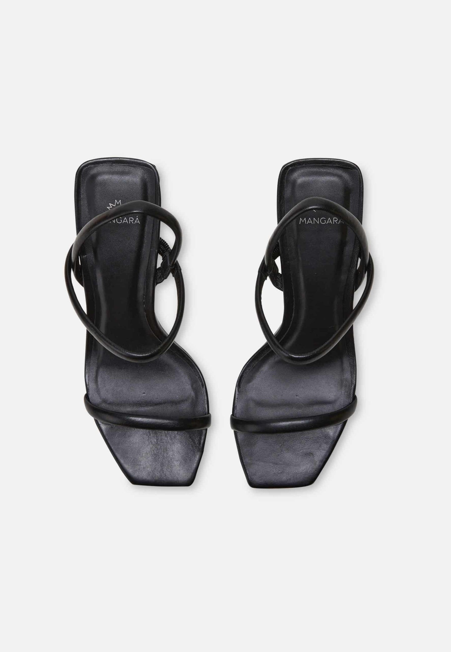 Mangará Atelier Black Goat Leather Sandals – 6.5 Cm Block Heel