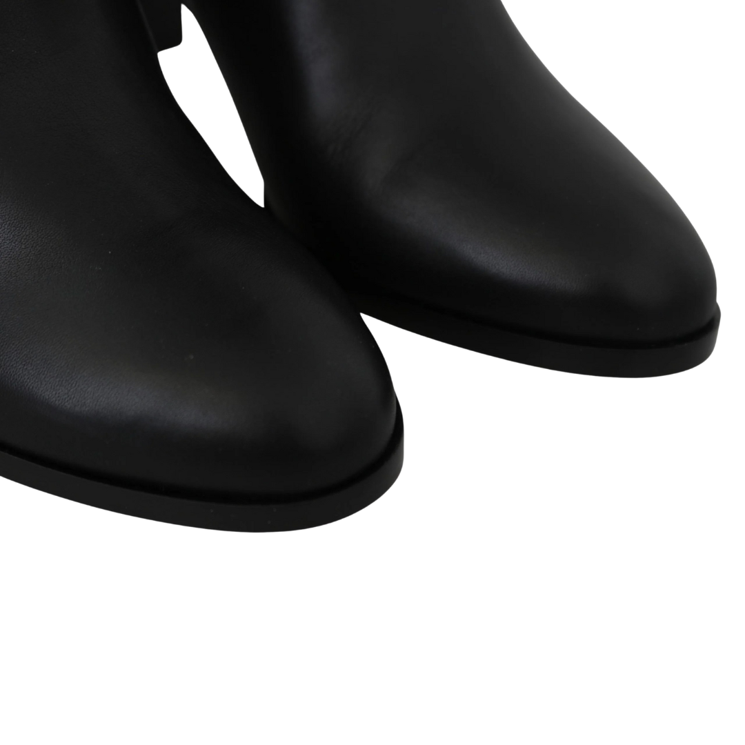 Jimmy Choo Elegant Black Calf Leather Heeled Boots $1956.00 Jimmy Choo Luzworld