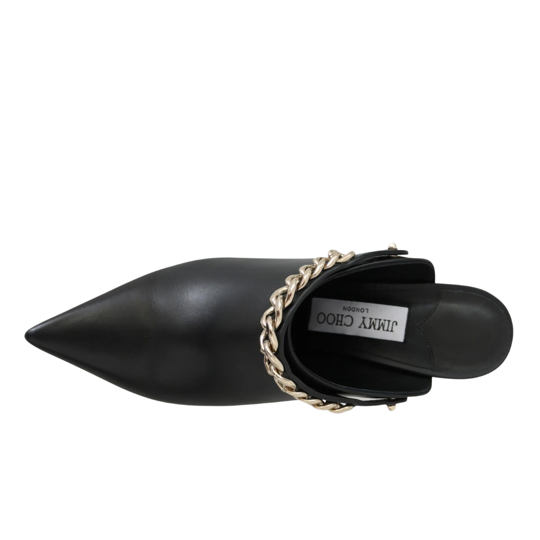 Jimmy Choo Elegant Black Gold Leather Pumps $1956.00 Jimmy Choo Luzworld