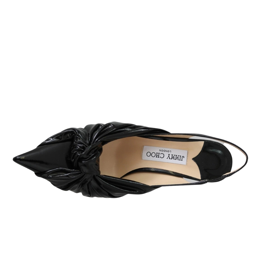 Jimmy Choo Elegant Black Leather Pointed Toe Pumps $1684.00 Jimmy Choo Luzworld