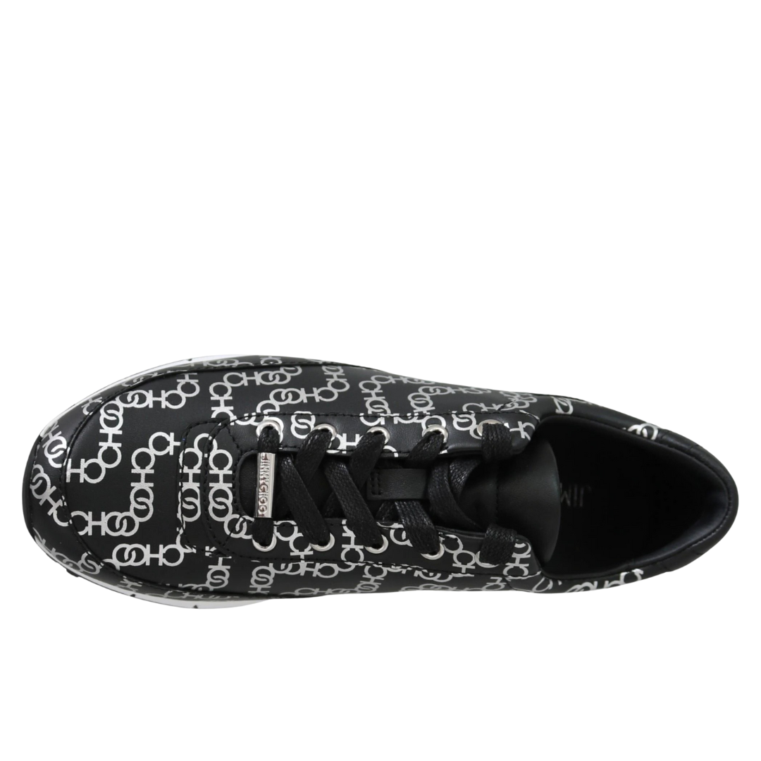 Jimmy Choo Elegant Black & Silver Leather Sneakers $945.00 Jimmy Choo Luzworld