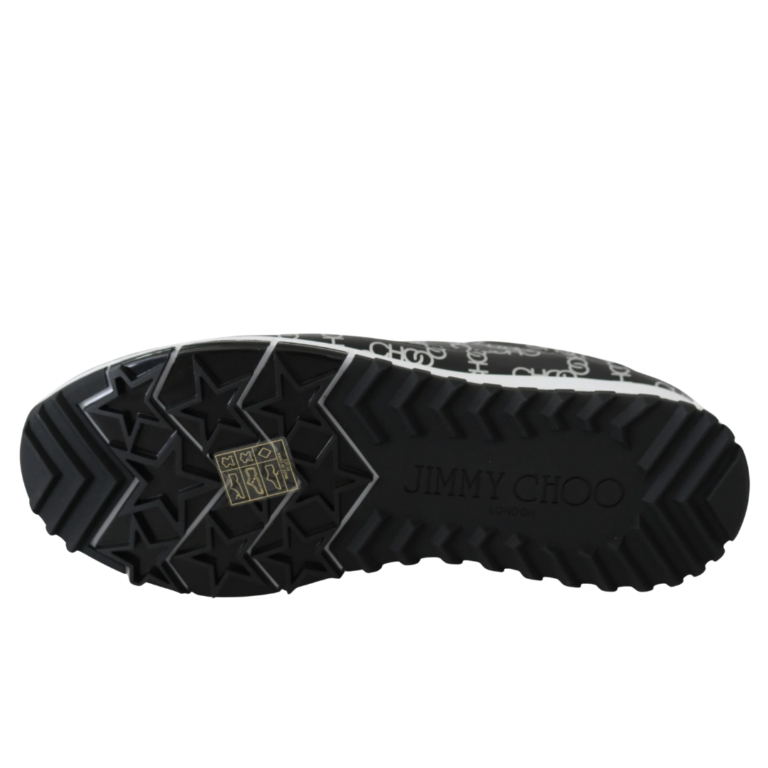 Jimmy Choo Elegant Black & Silver Leather Sneakers $945.00 Jimmy Choo Luzworld