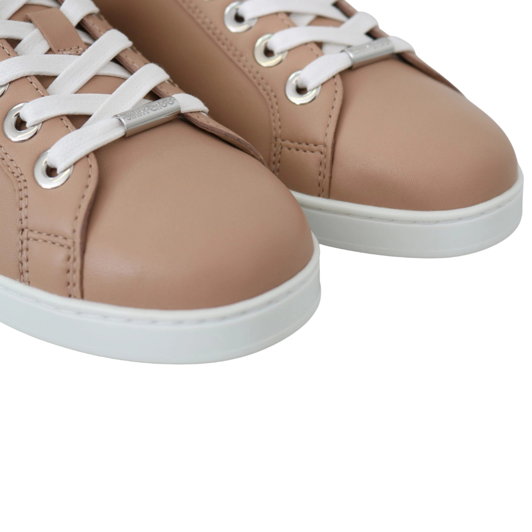 Jimmy Choo Powder Pink Nappa Leather Sneakers $853.00 Jimmy Choo Luzworld