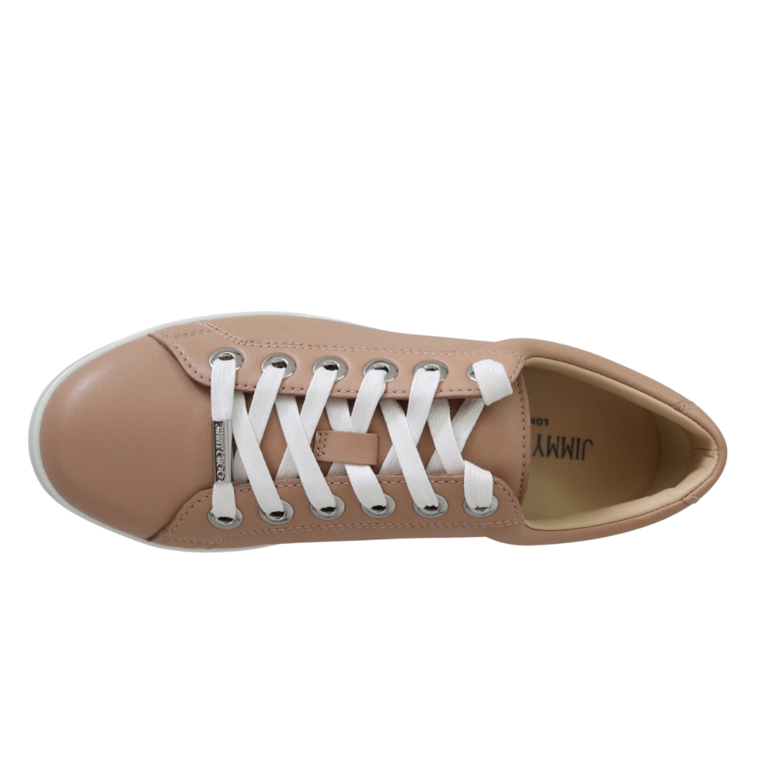 Jimmy Choo Powder Pink Nappa Leather Sneakers $853.00 Jimmy Choo Luzworld