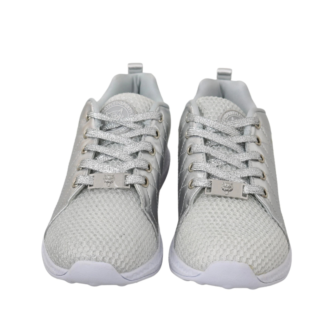 Philipp Plein Gisella Silver Polyester Sneakers Shoes $778.00 Philipp Plein Luzworld