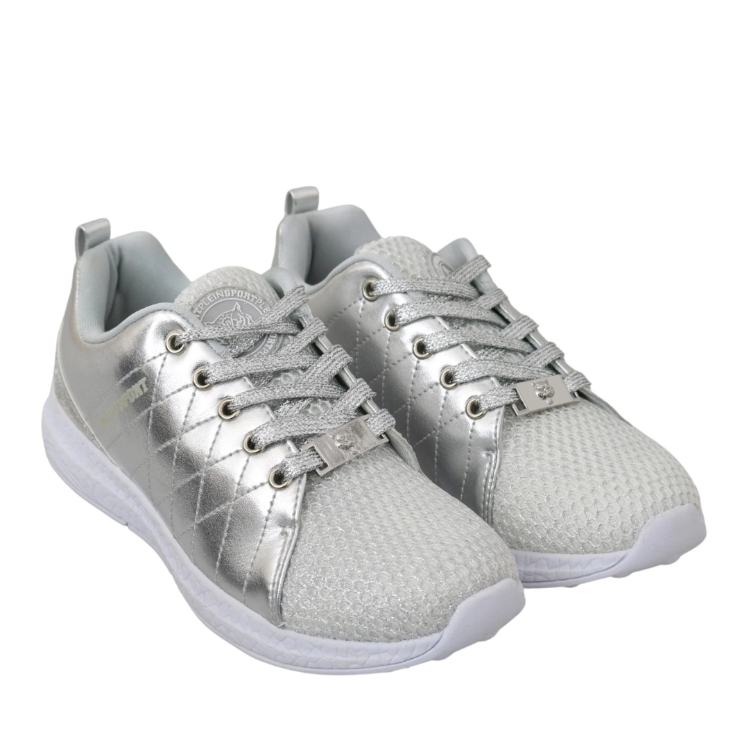 Philipp Plein Gisella Silver Polyester Sneakers Shoes $778.00 Philipp Plein Luzworld
