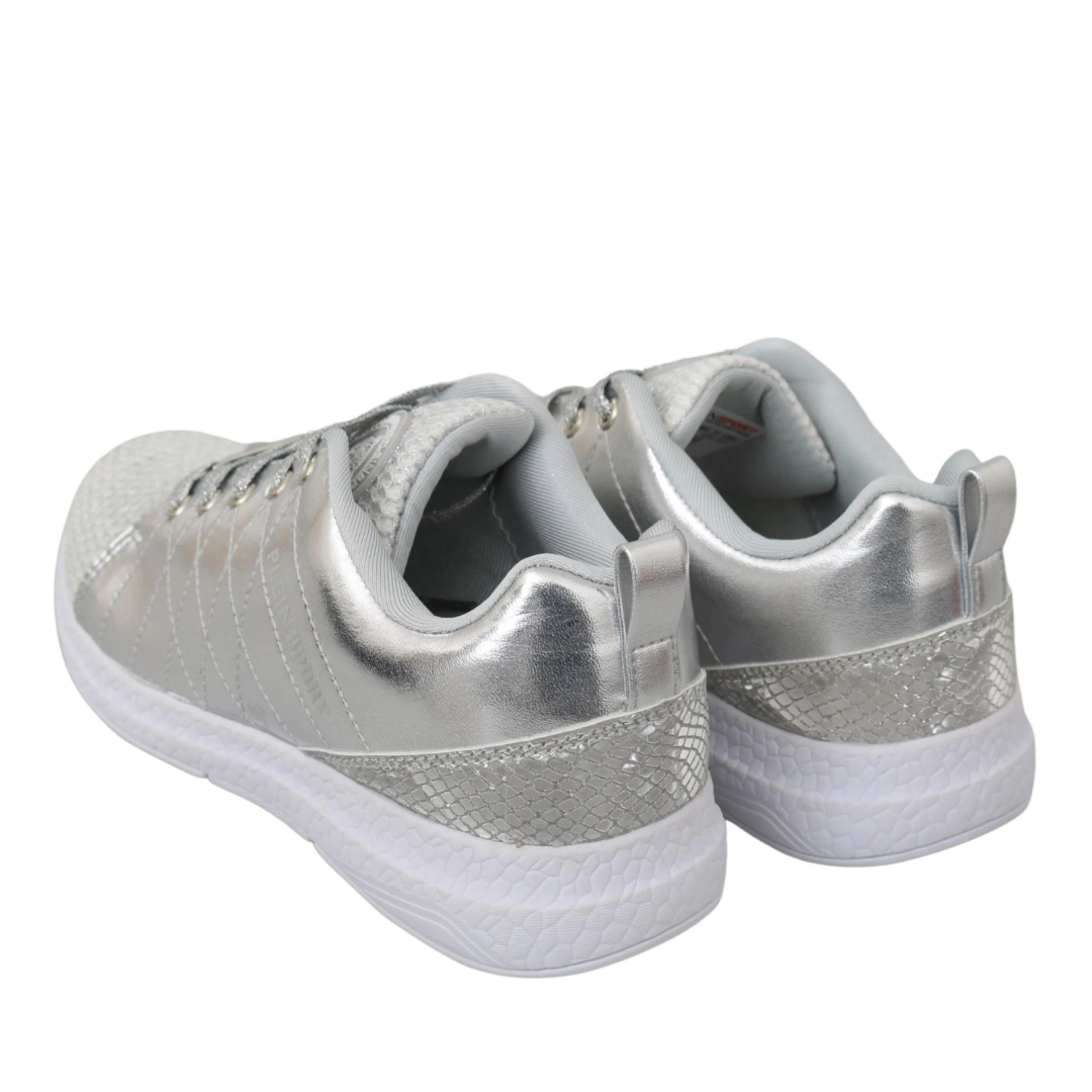 Philipp Plein Gisella Silver Polyester Sneakers Shoes $778.00 Philipp Plein Luzworld