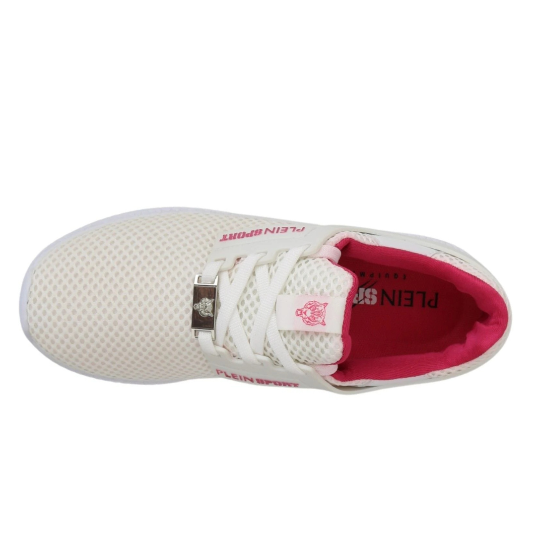 Philipp Plein White Pink Polyester Becky Sneakers Shoes $791.00 Philipp Plein Luzworld