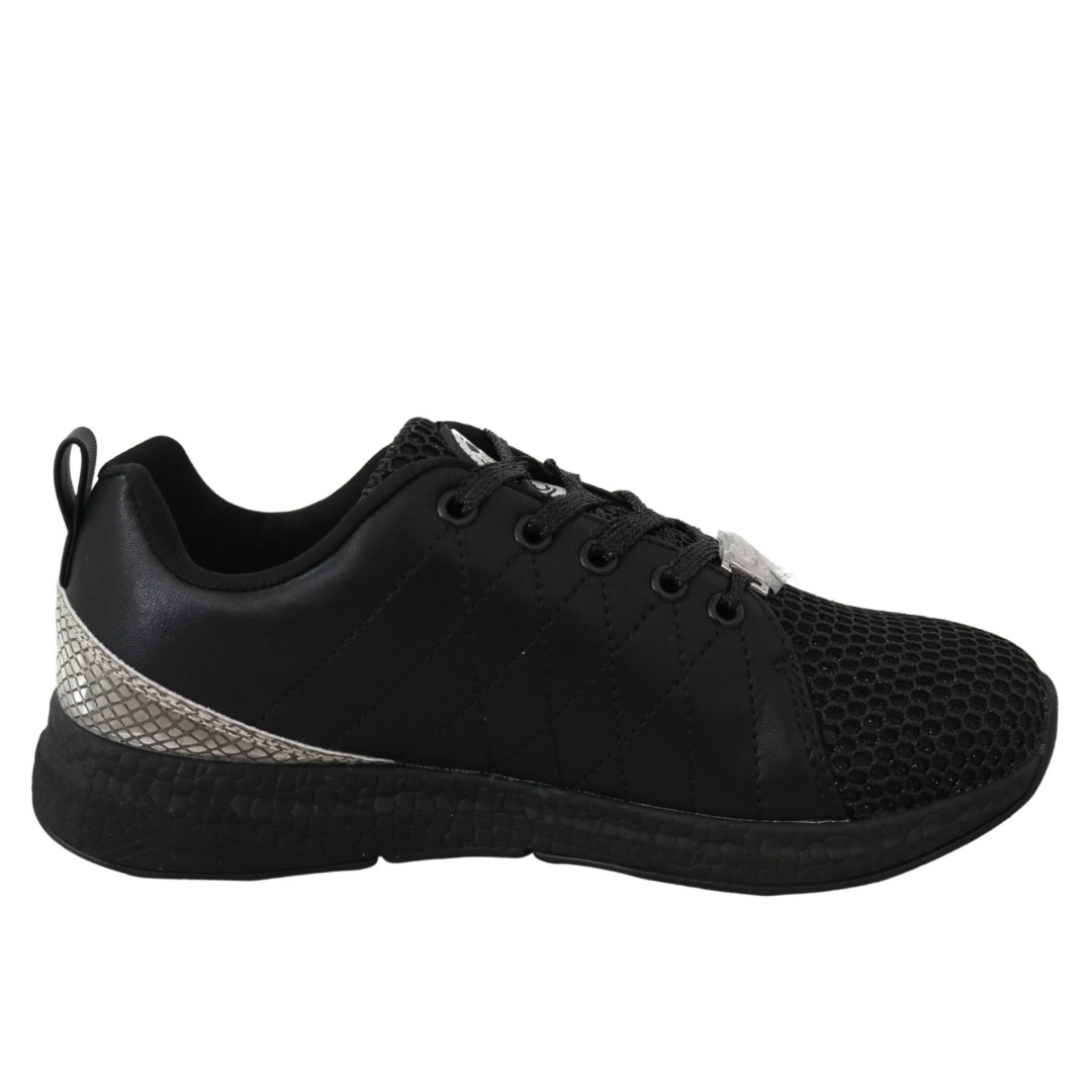 Plein Sport Exquisite Black Runner Gisella Sports Sneakers $689.00 Plein Sport Luzworld