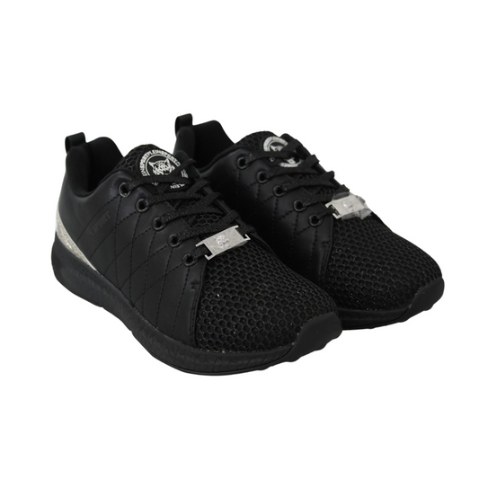 Plein Sport Exquisite Black Runner Gisella Sports Sneakers $689.00 Plein Sport Luzworld
