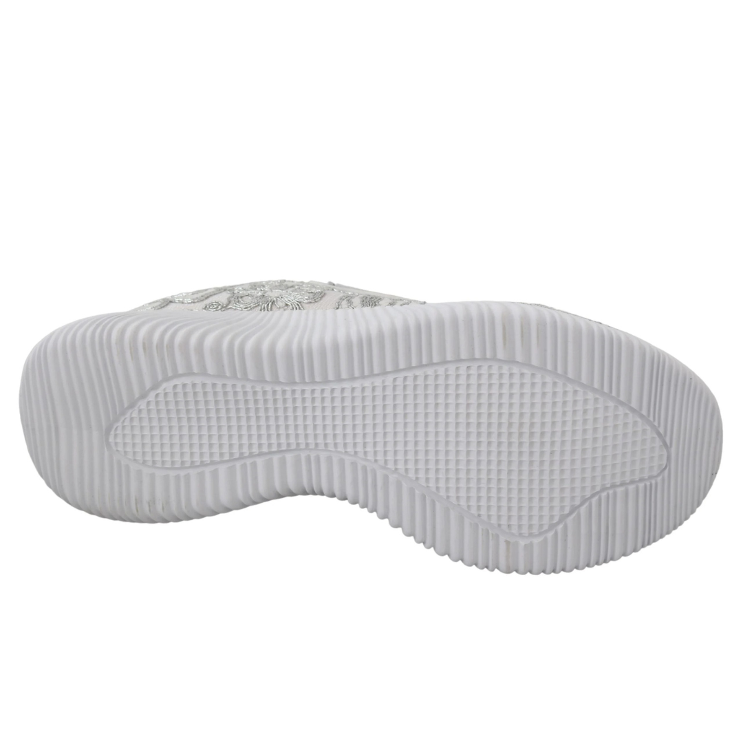 Plein Sport Silver Gleam Runner Joice Sneakers $706.00 Plein Sport Luzworld