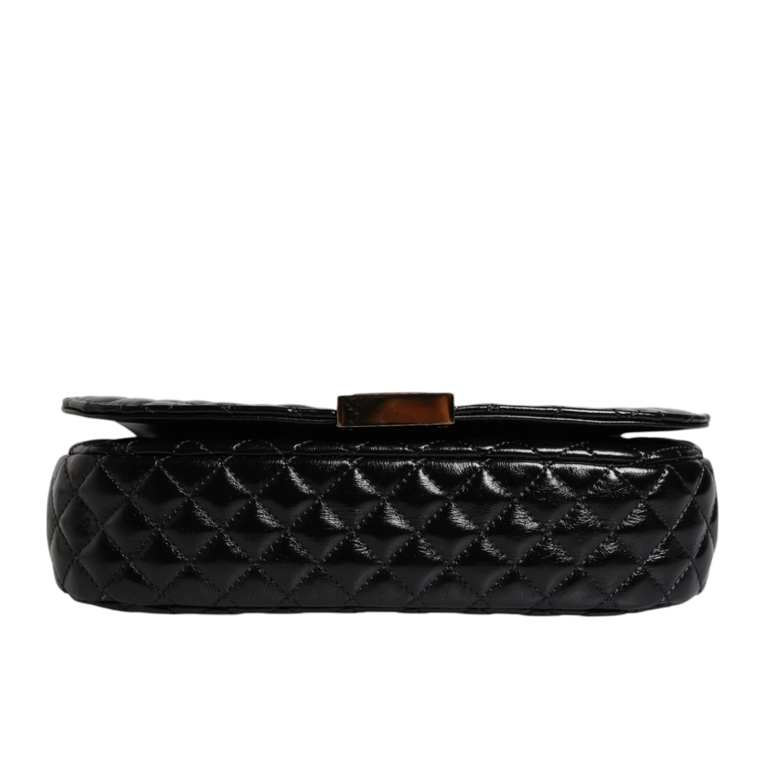 Versace Black Calf Leather Quilted Shoulder Strap Bag $2786.00 Versace Luzworld