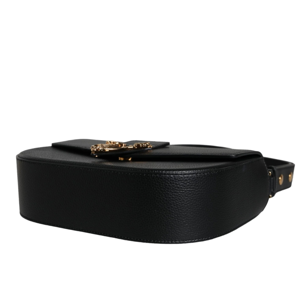 Versace_Black_Grainy_Calf_Leather_Logo_Crossbody_Shoulder_Bag