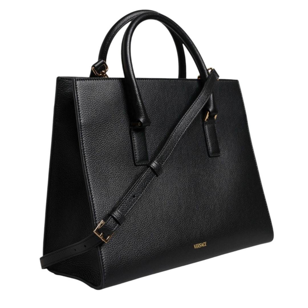 Versace Black Large Leather Top Handle Shoulder Crossbody Bag $2973.00 Versace Luzworld
