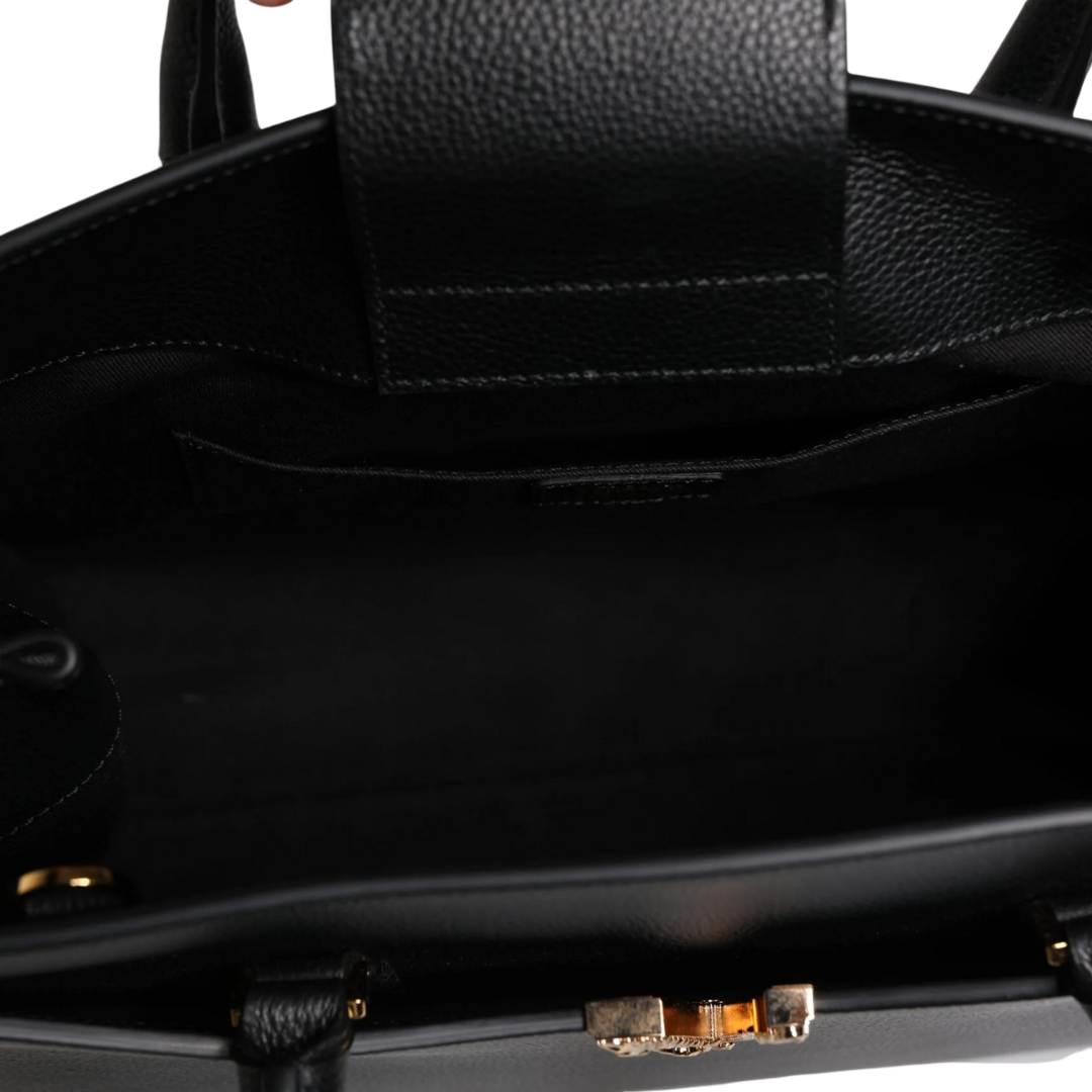 Versace Black Large Leather Top Handle Shoulder Crossbody Bag $2973.00 Versace Luzworld