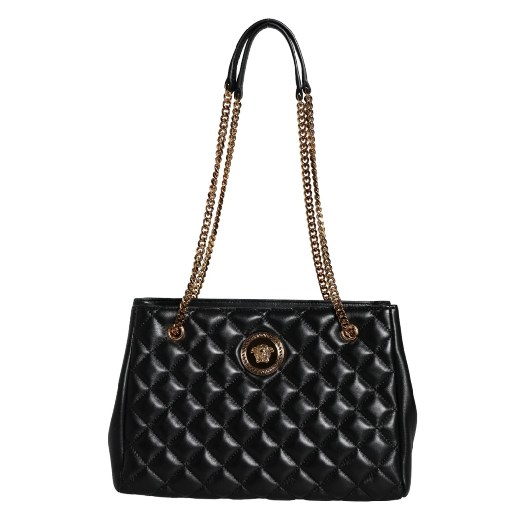 Versace_Black_Quilted_Nappa_Leather_Shoulder_Chain_Strap_Bag
