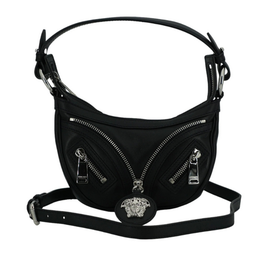 Versace_Elegant_Black_Mini_Hobo_Shoulder_Bag
