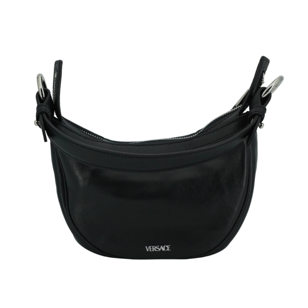 Versace_Elegant_Black_Mini_Hobo_Shoulder_Bag