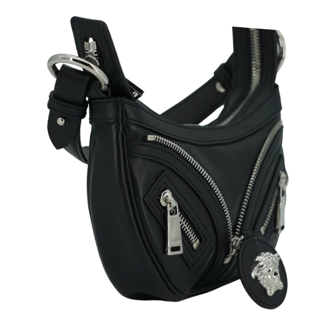 Versace_Elegant_Black_Mini_Hobo_Shoulder_Bag