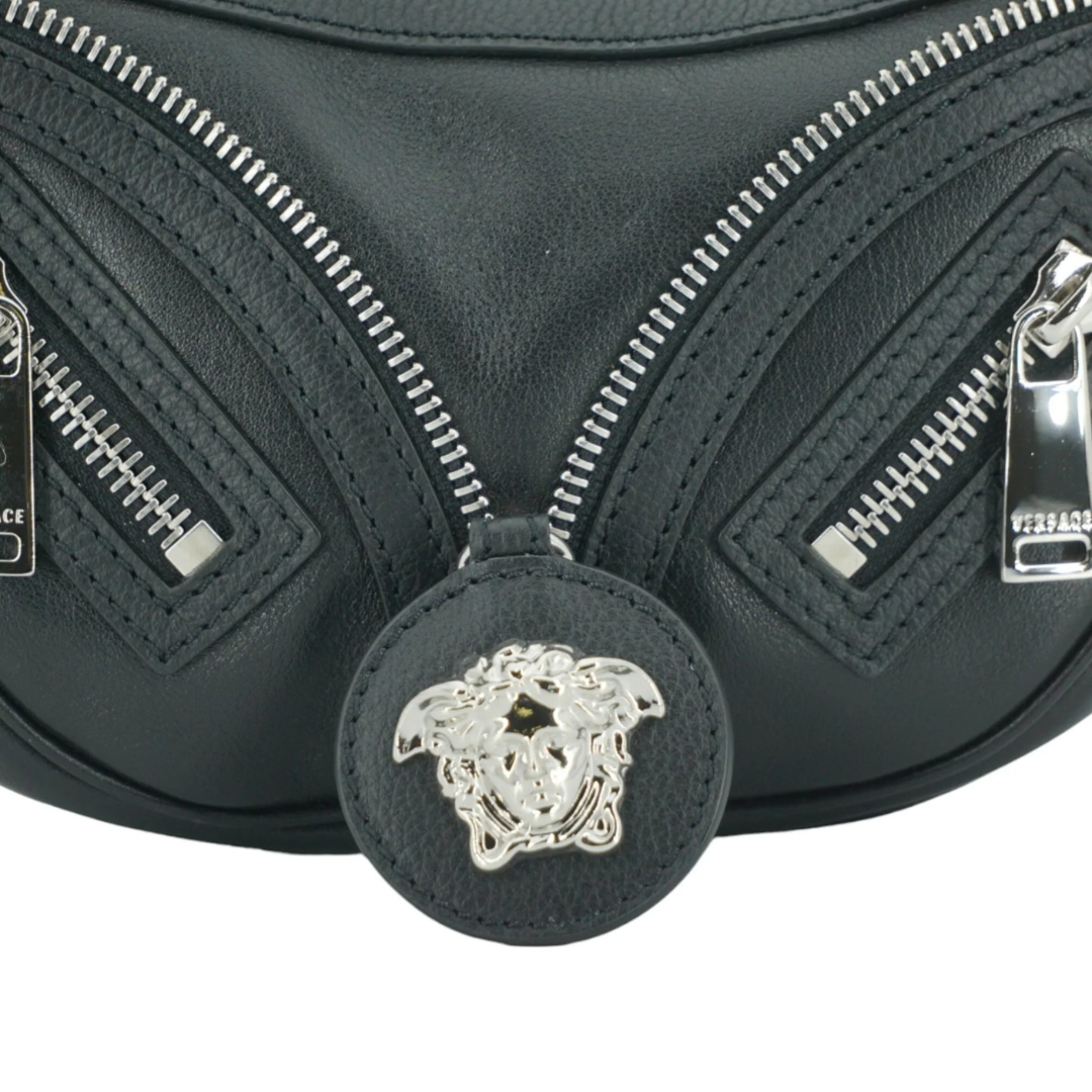 Versace_Elegant_Black_Mini_Hobo_Shoulder_Bag