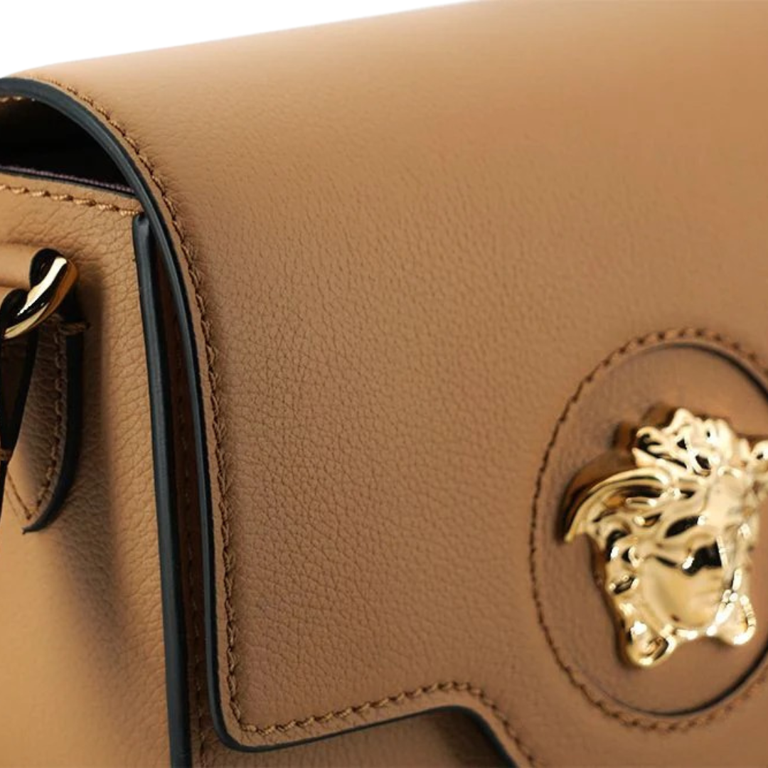 Versace Elegant Calf Leather Shoulder Bag in Brown $2871.00 Versace Luzworld