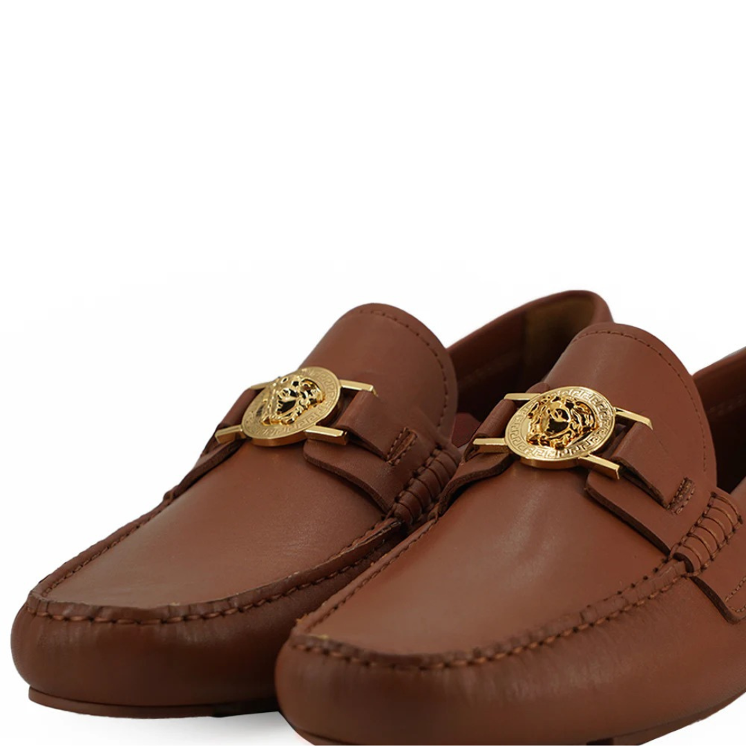 Versace Elegant Medusa-Embossed Leather Loafers $1301.00 Versace Luzworld
