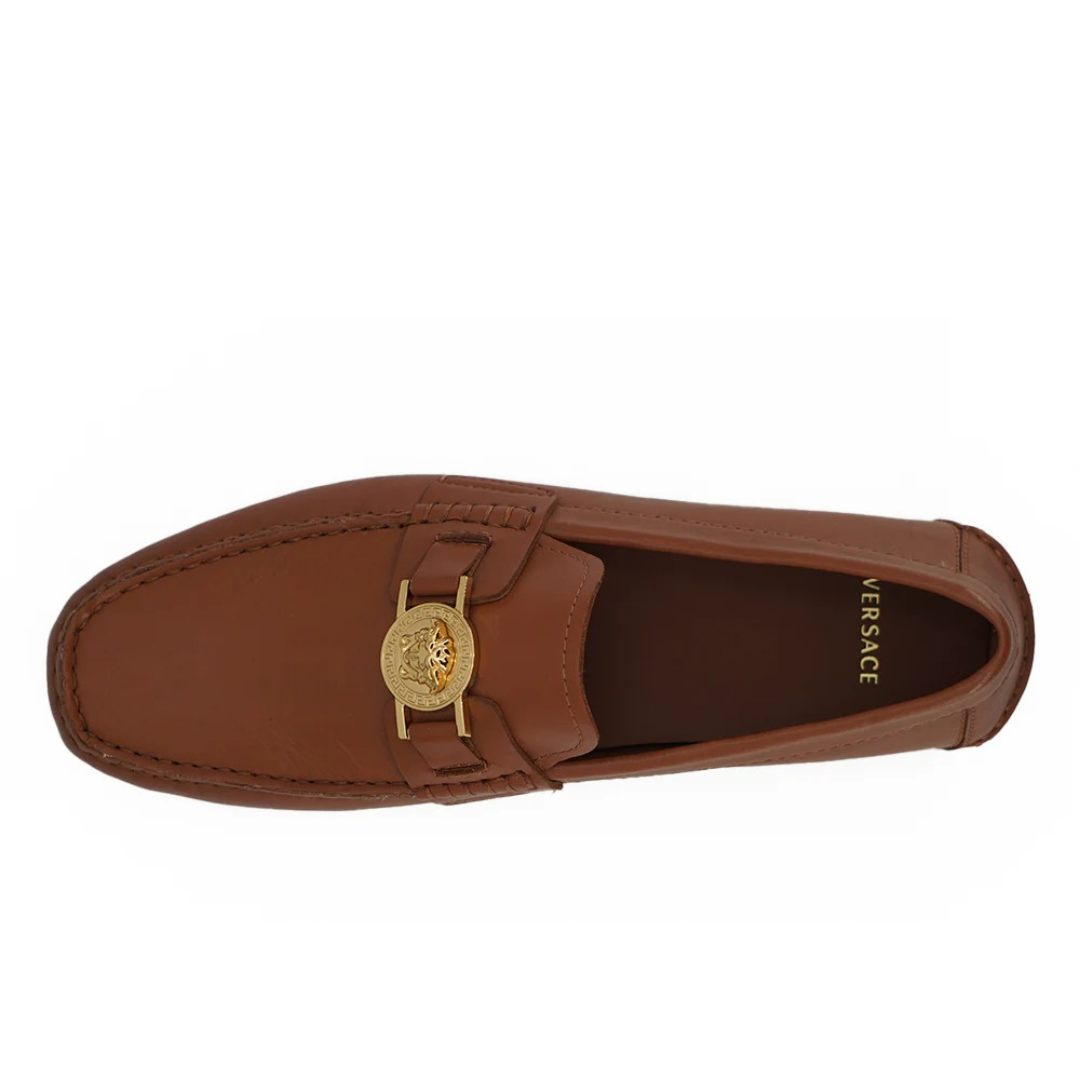 Versace Elegant Medusa-Embossed Leather Loafers $1301.00 Versace Luzworld