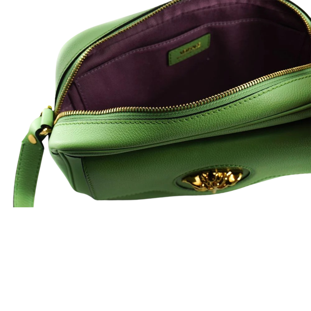 Versace Elegant Mint Green Leather Camera Case Bag $2622.00 Versace Luzworld