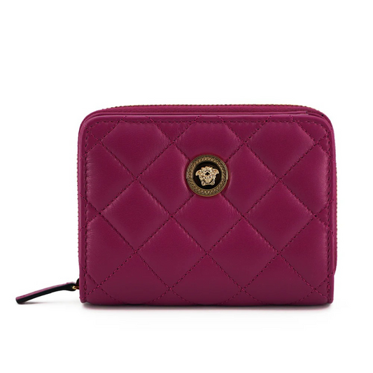 Versace Elegant Purple Quilted Leather Wallet $1156.00 Versace Luzworld