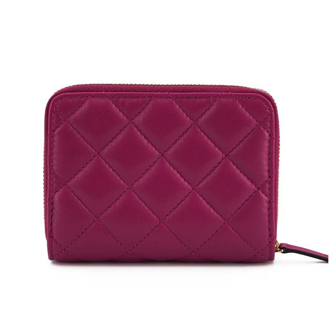 Versace Elegant Purple Quilted Leather Wallet $1156.00 Versace Luzworld